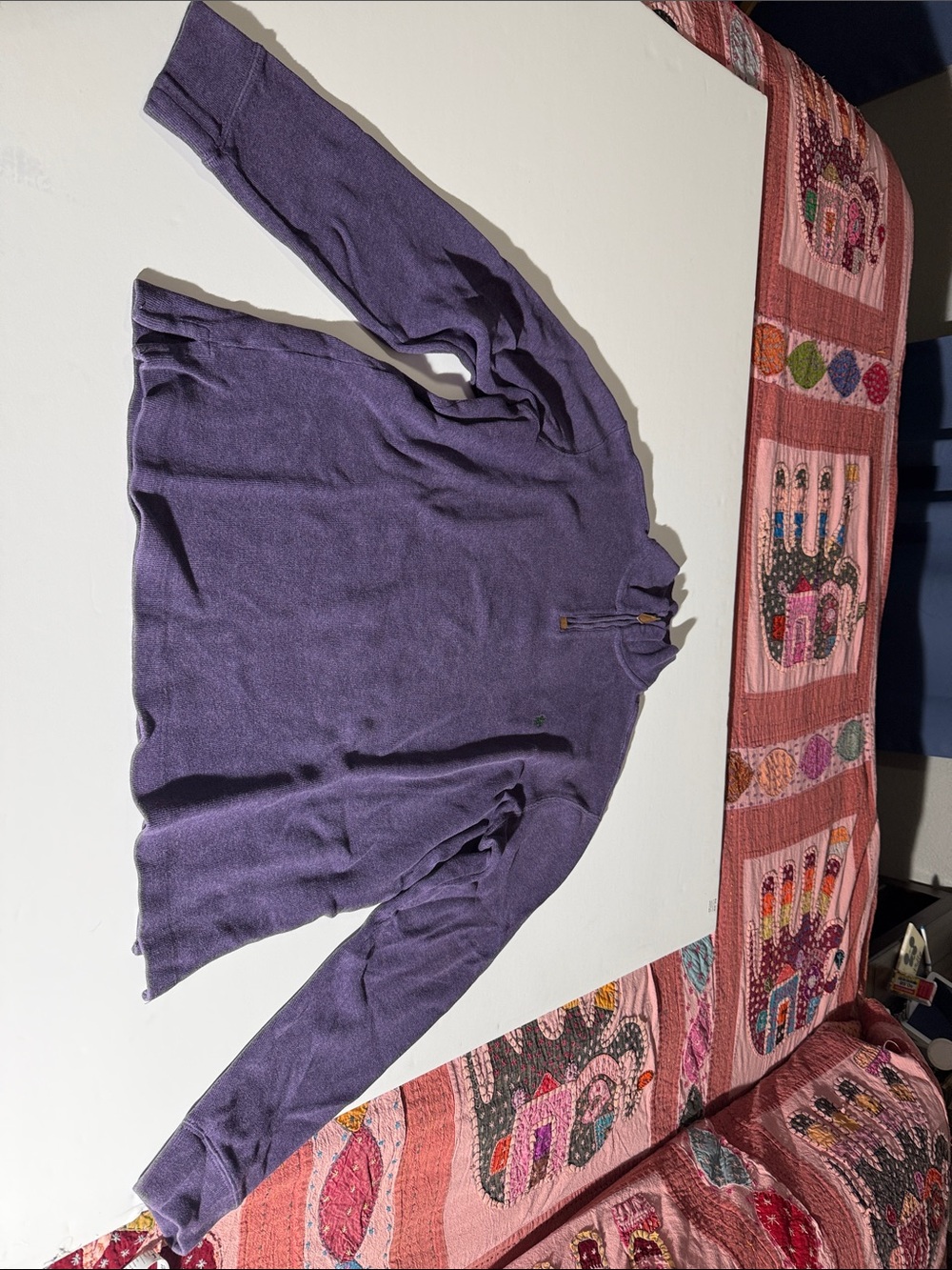 Polo by Ralph Lauren Purple Quarter-Zip Pullover Sweater Men’s Large